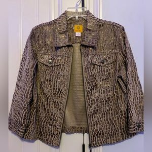 Ruby Rd. Giraffe texture print jacket size 12